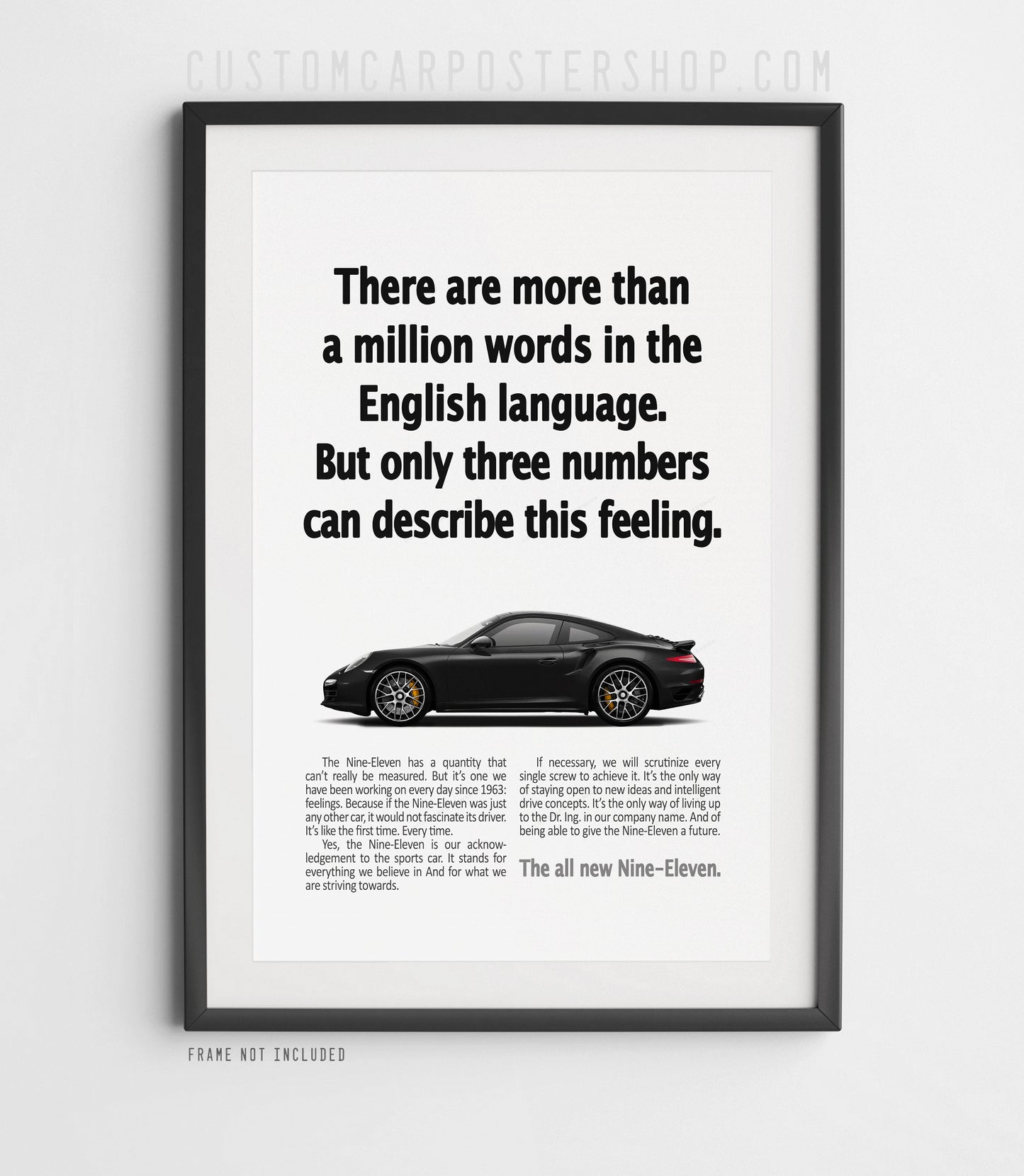 Porsche 991.1 Turbo Vintage Ad - The Three Numbers