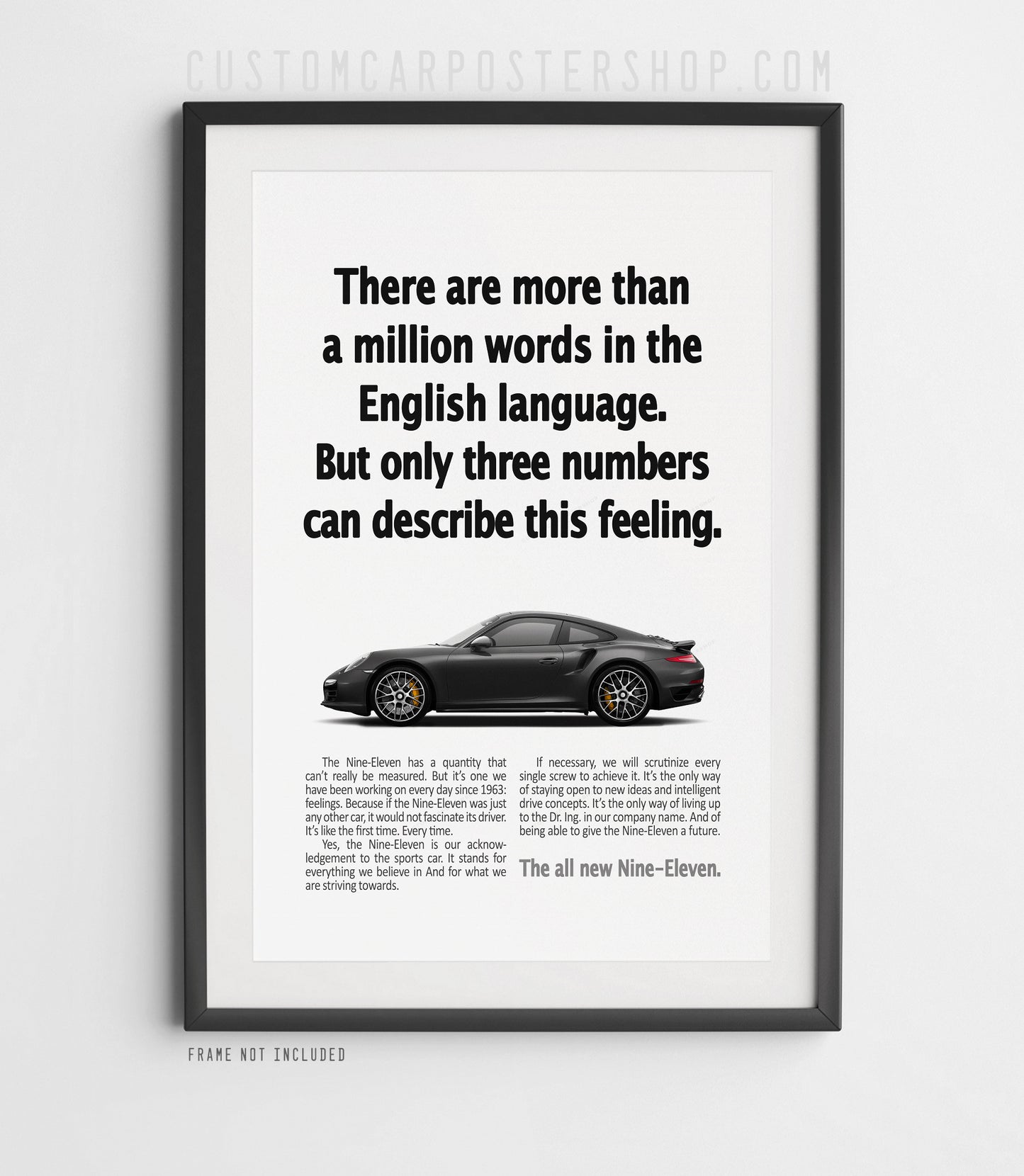 Porsche 991.1 Turbo Vintage Ad - The Three Numbers