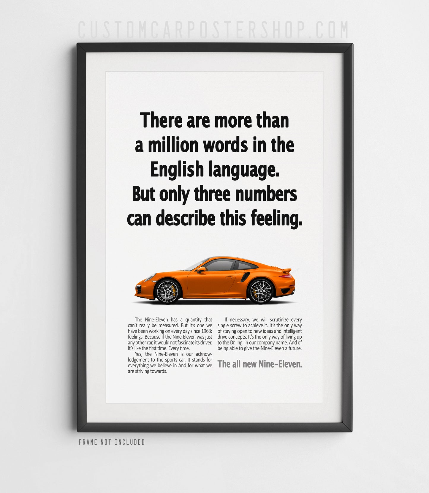 Porsche 991.1 Turbo Vintage Ad - The Three Numbers