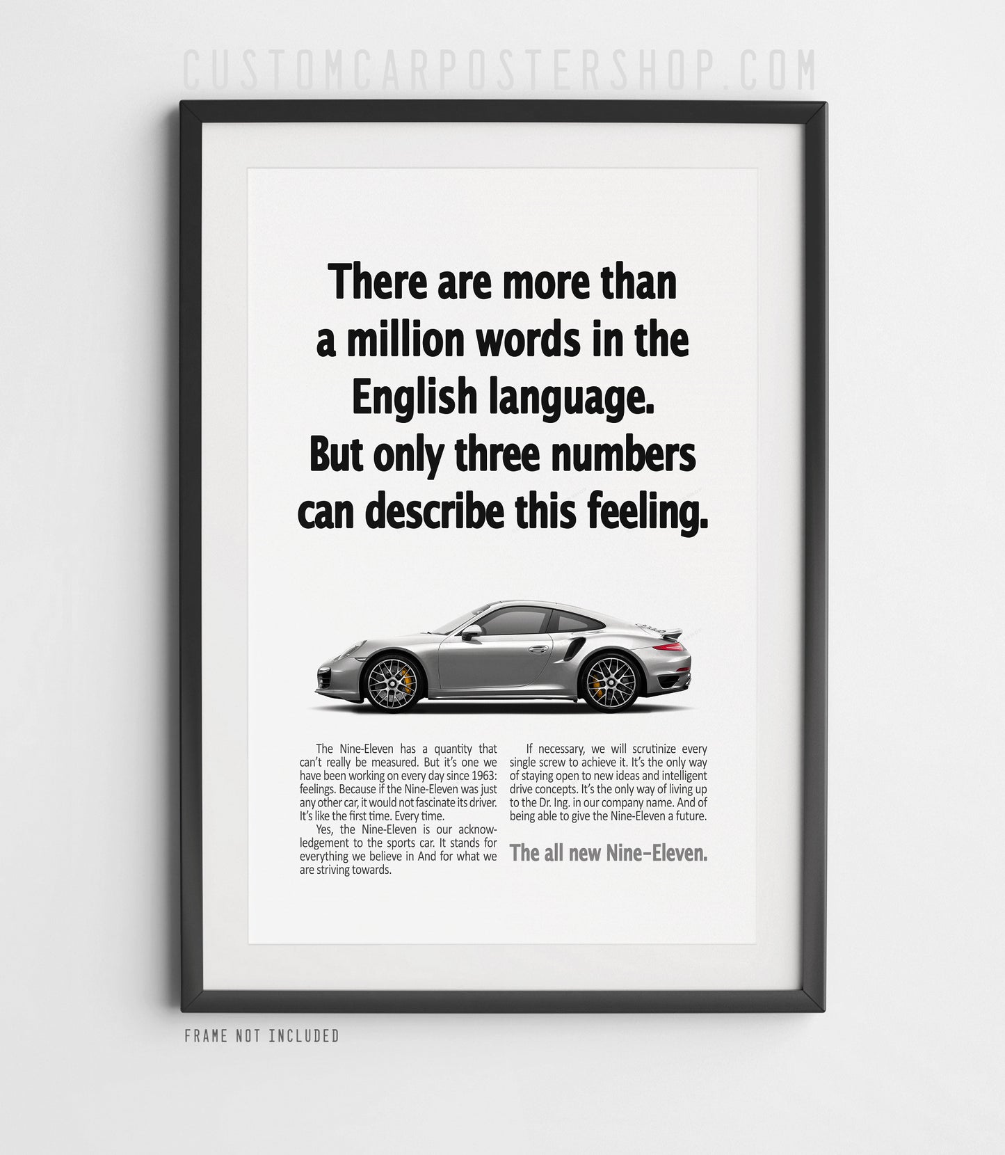 Porsche 991.1 Turbo Vintage Ad - The Three Numbers