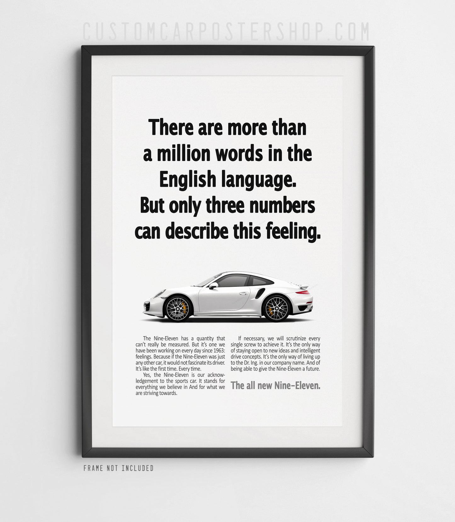 Porsche 991.1 Turbo Vintage Ad - The Three Numbers