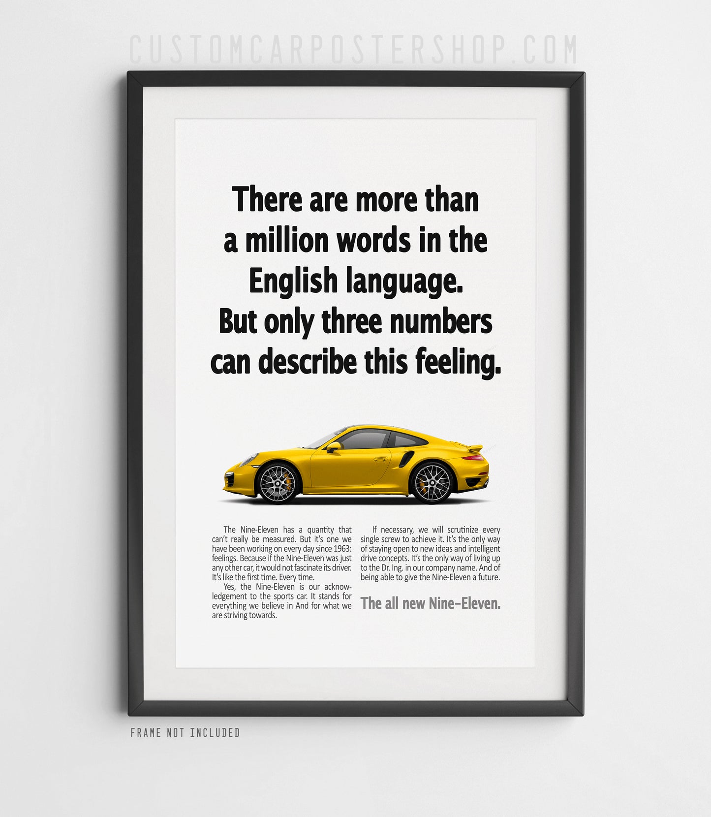 Porsche 991.1 Turbo Vintage Ad - The Three Numbers