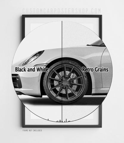 Porsche 911 Carrera Cabriolet (992.1) Print Ad Poster - Timeless Machine