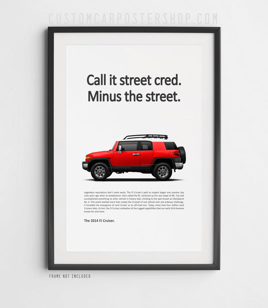 Toyota FJ Cruiser Print Ad Reproduction Art Poster