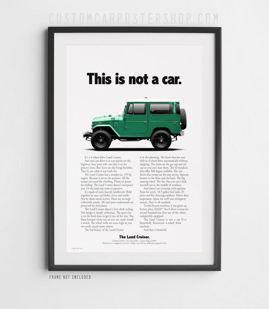 Toyota FJ40 Print Ad Reproduction Art Print Framed