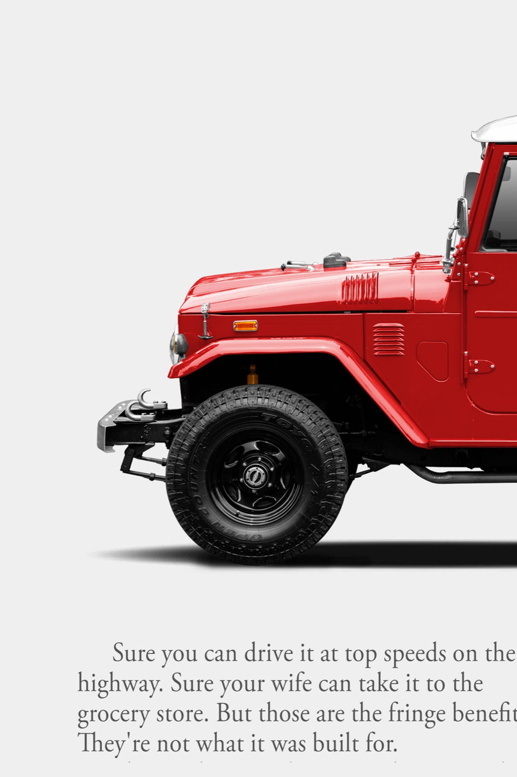 Toyota FJ40 Classic Print Ad - This Is Not A Car