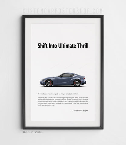 Toyota Mk5 Supra Print Ad - Shift Into Ultimate Thrill