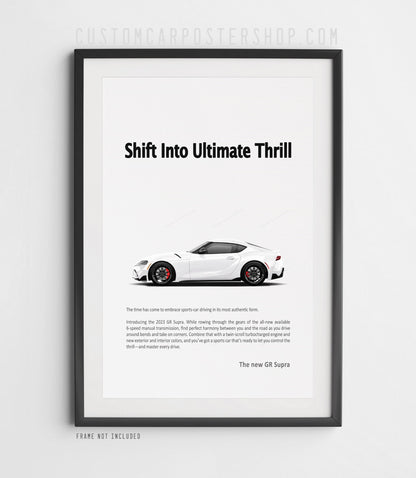 Toyota Mk5 Supra Print Ad - Shift Into Ultimate Thrill