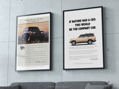 Toyota FZJ80 Classic Print Ad - Company Car
