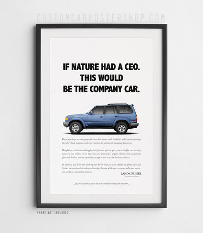 Toyota FZJ80 Classic Print Ad - Company Car