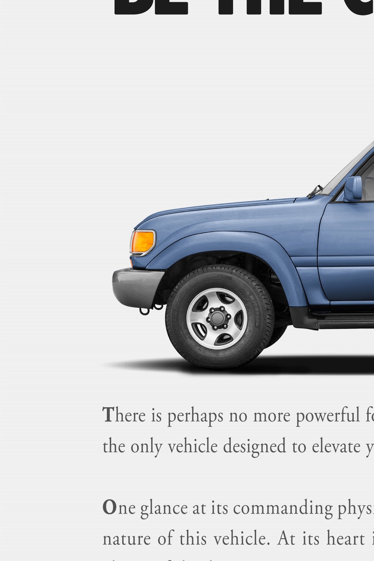 Toyota FZJ80 Classic Print Ad - Company Car