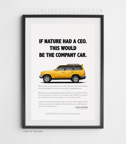 Toyota FZJ80 Classic Print Ad - Company Car