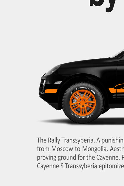 Porsche Cayenne S Transsyberia Rally Print Ad - In a Blur