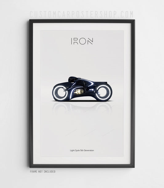 Tron Legacy Light Cycle Framed Art Print