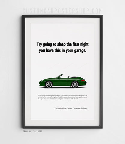 Porsche 911 Cabriolet (996.2) Print Ad - Try Going to Sleep