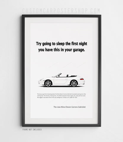 Porsche 911 Cabriolet (996.2) Print Ad - Try Going to Sleep