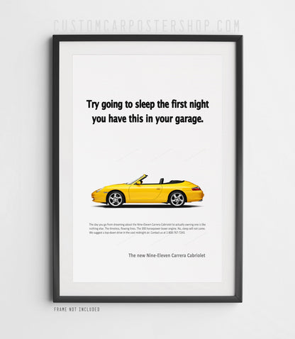 Porsche 911 Cabriolet (996.2) Print Ad - Try Going to Sleep