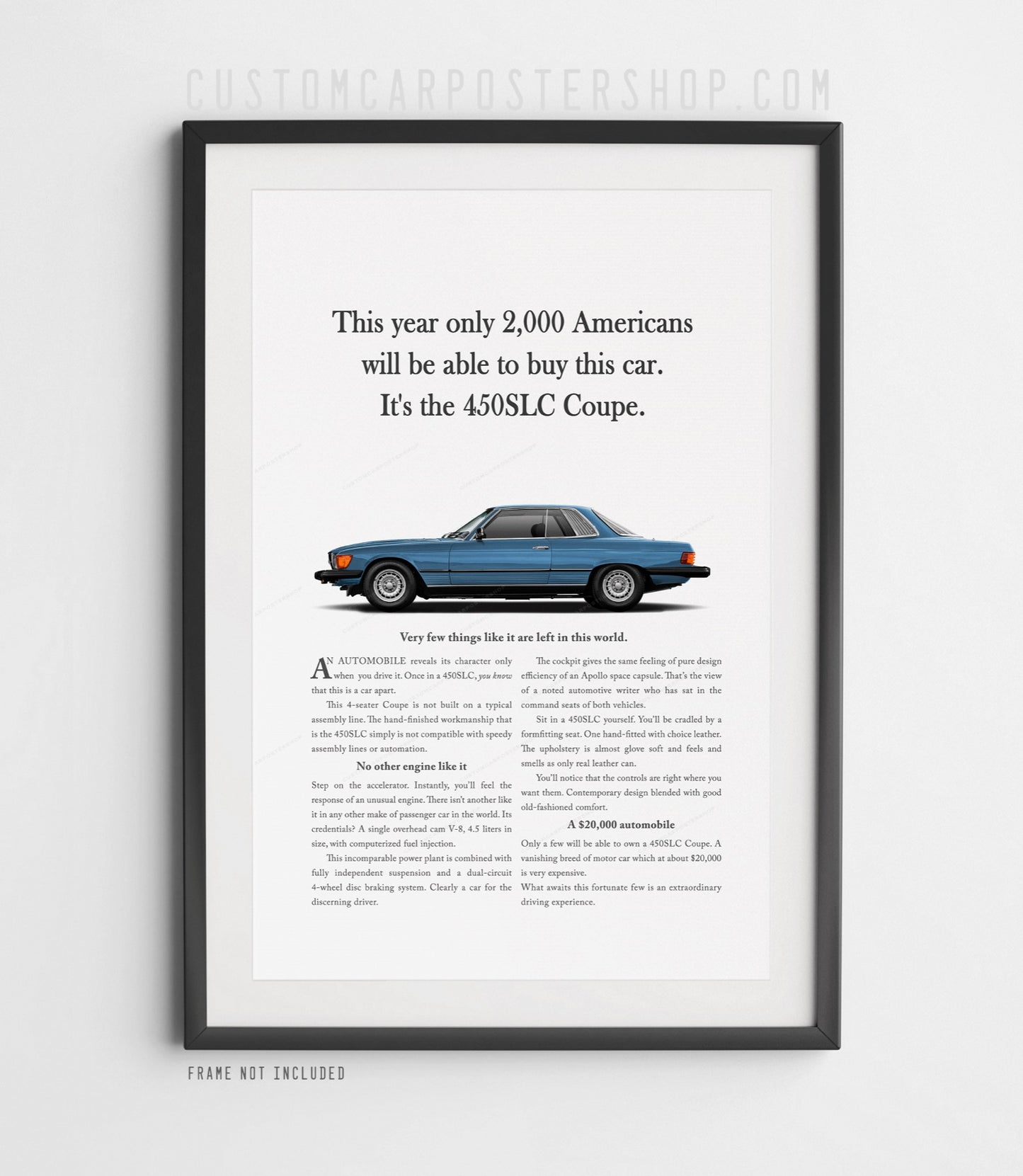 Mercedes-Benz 450SLC (C107) Remastered Print Ad - Only 2000 Americans