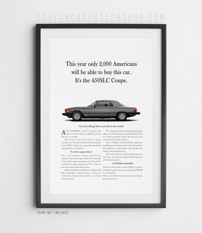 Mercedes-Benz 450SLC (C107) Remastered Print Ad - Only 2000 Americans