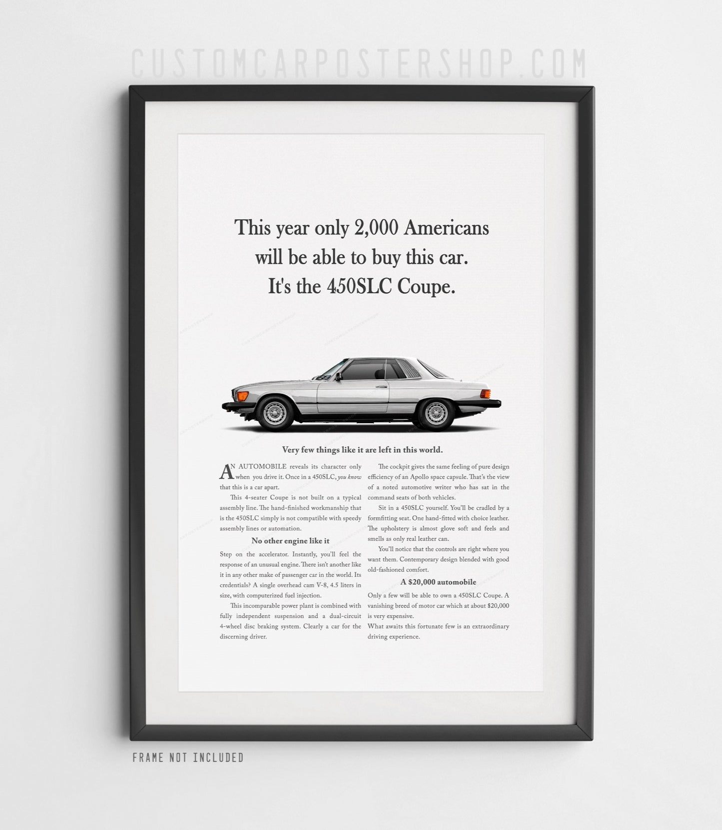 Mercedes-Benz 450SLC (C107) Remastered Print Ad - Only 2000 Americans