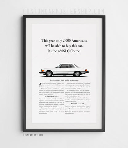Mercedes-Benz 450SLC (C107) Remastered Print Ad - Only 2000 Americans