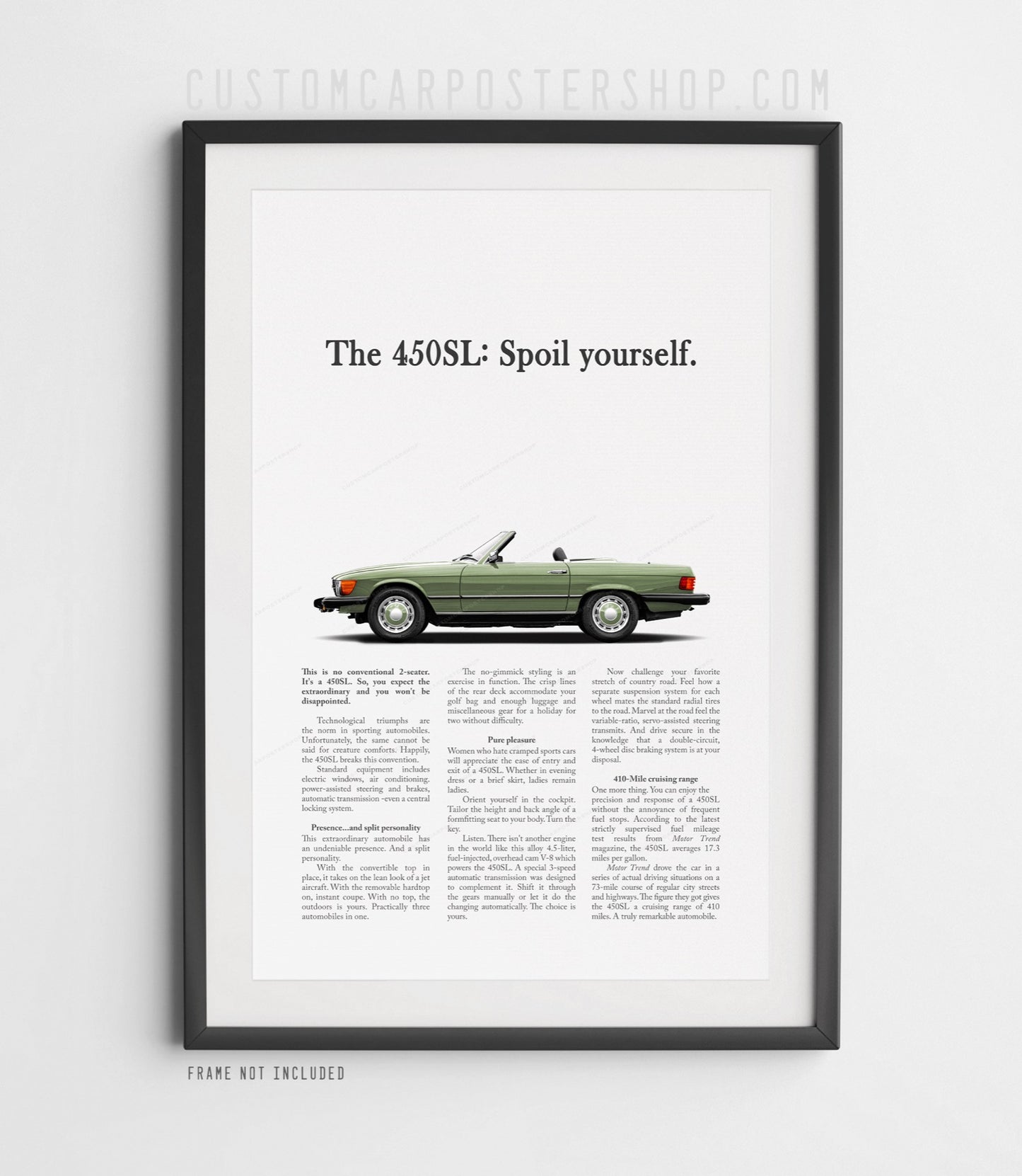 Mercedes-Benz 450SL Remastered Print Ad - Spoil Yourself