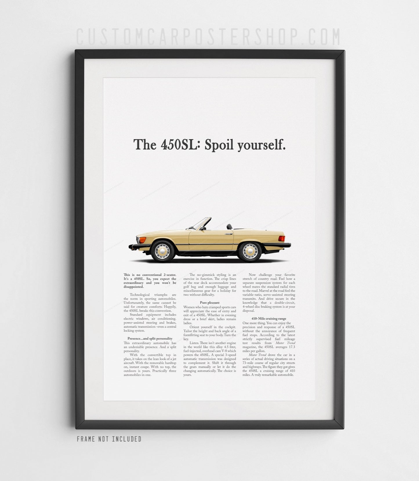 Mercedes-Benz 450SL Remastered Print Ad - Spoil Yourself