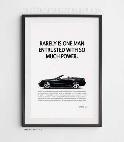 Mercedes-Benz SL55 (R230) Retro Print Ad - One Man One Engine