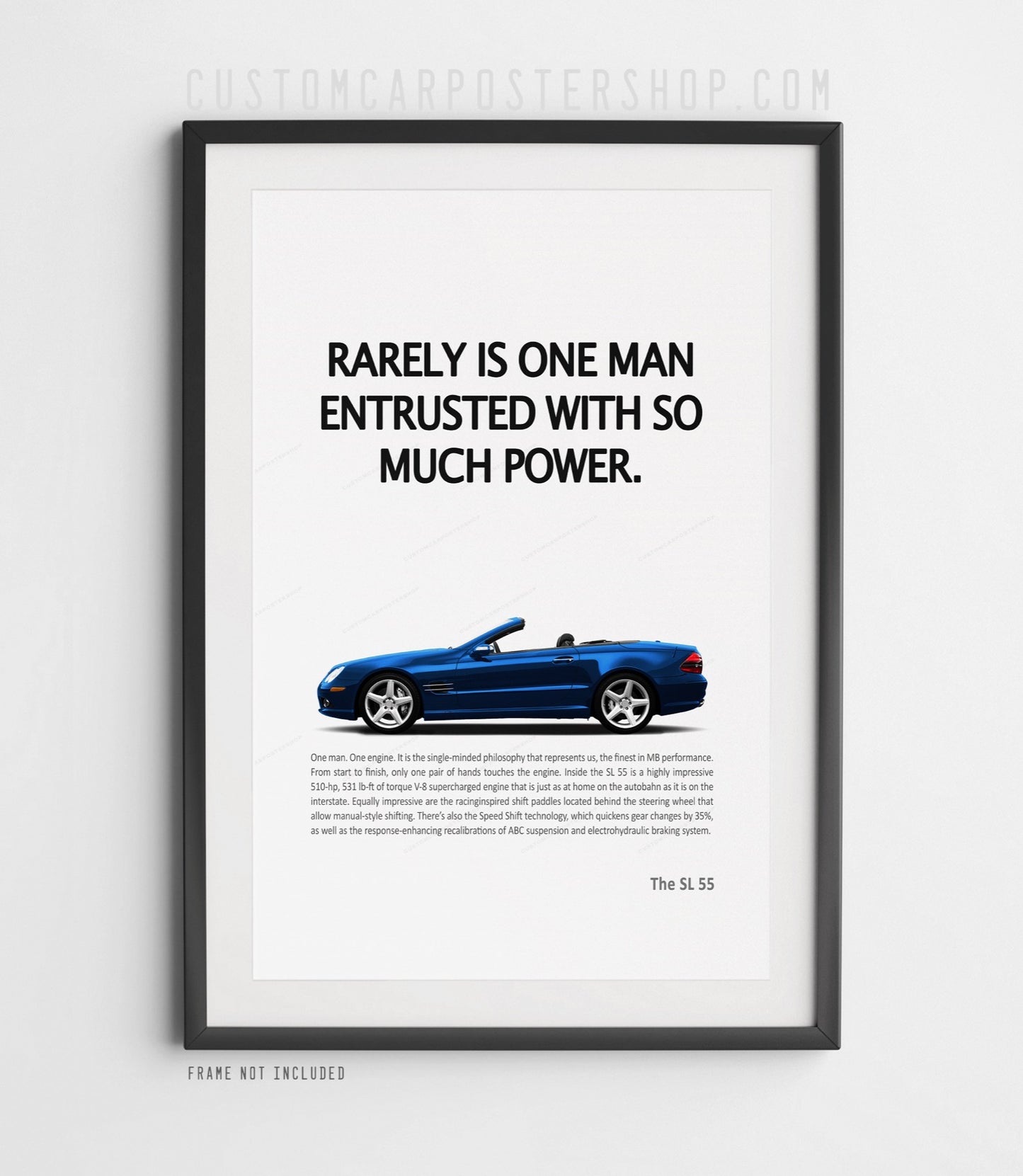 Mercedes-Benz SL55 (R230) Retro Print Ad - One Man One Engine