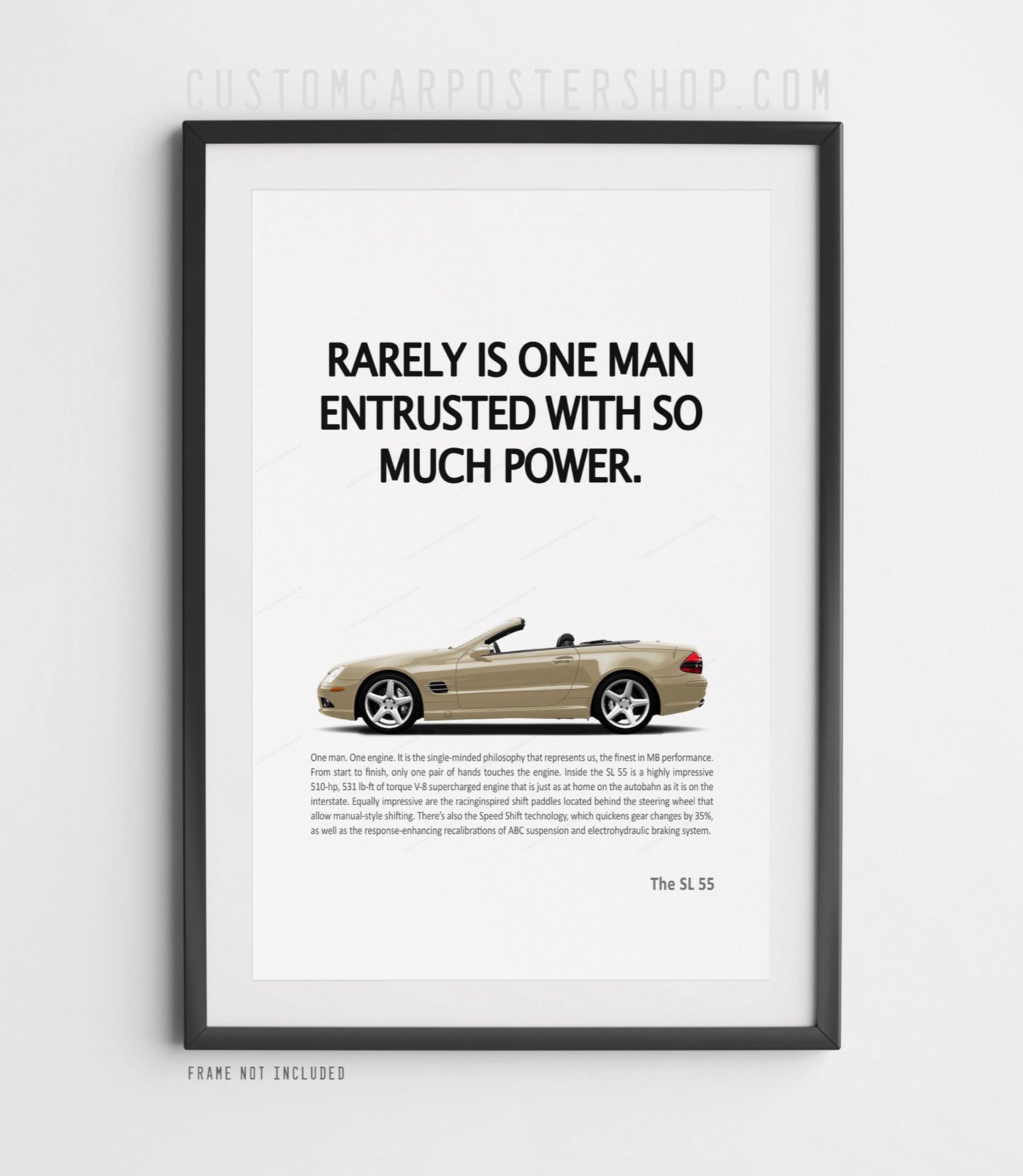 Mercedes-Benz SL55 (R230) Retro Print Ad - One Man One Engine