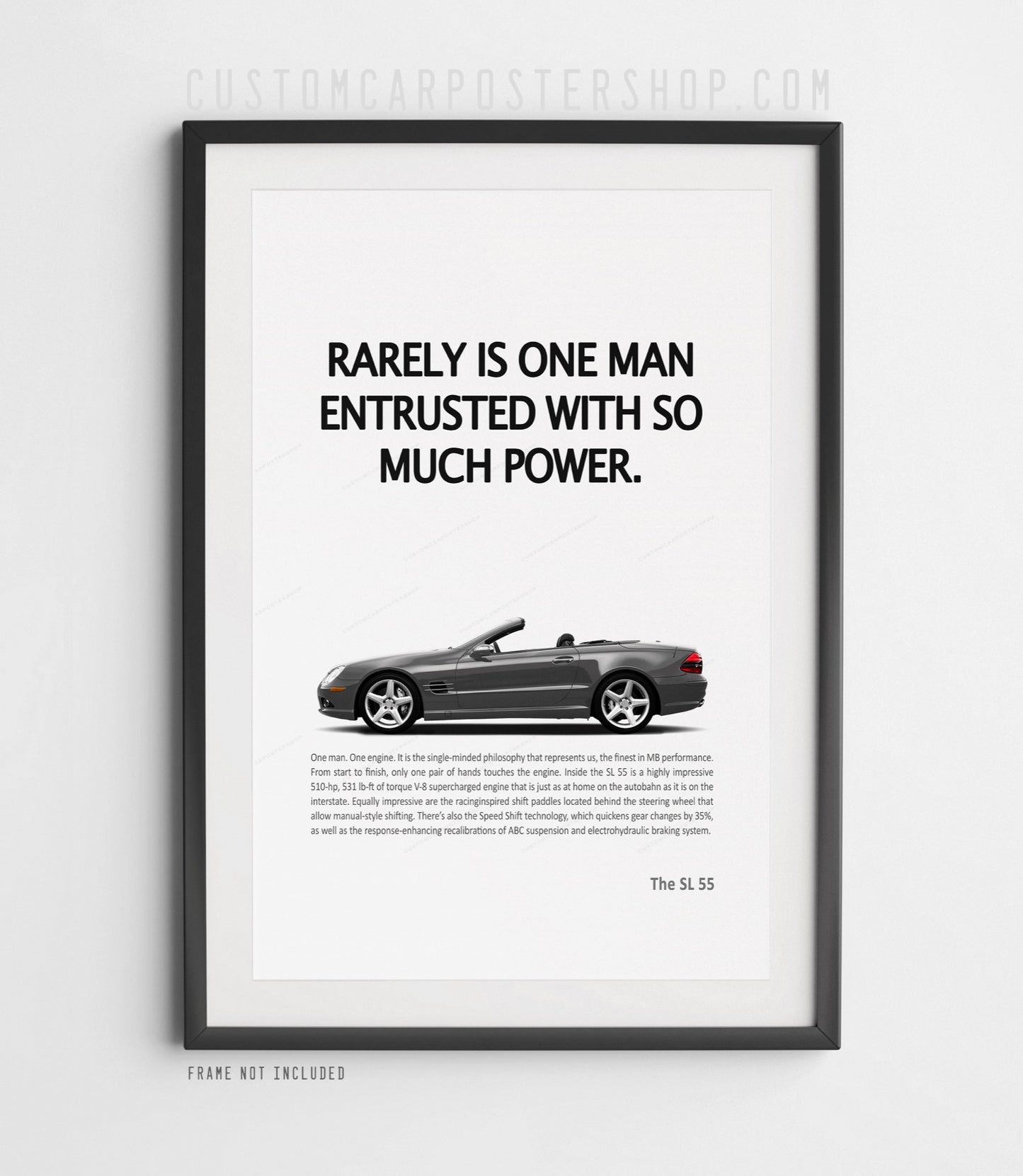 Mercedes-Benz SL55 (R230) Retro Print Ad - One Man One Engine
