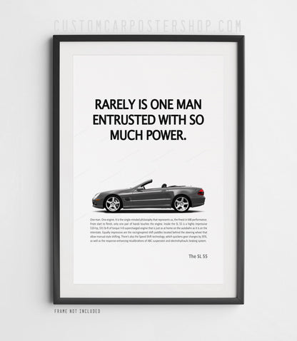 Mercedes-Benz SL55 (R230) Retro Print Ad - One Man One Engine