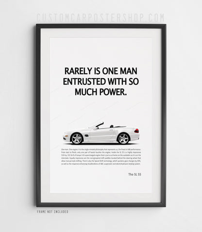 Mercedes-Benz SL55 (R230) Retro Print Ad - One Man One Engine