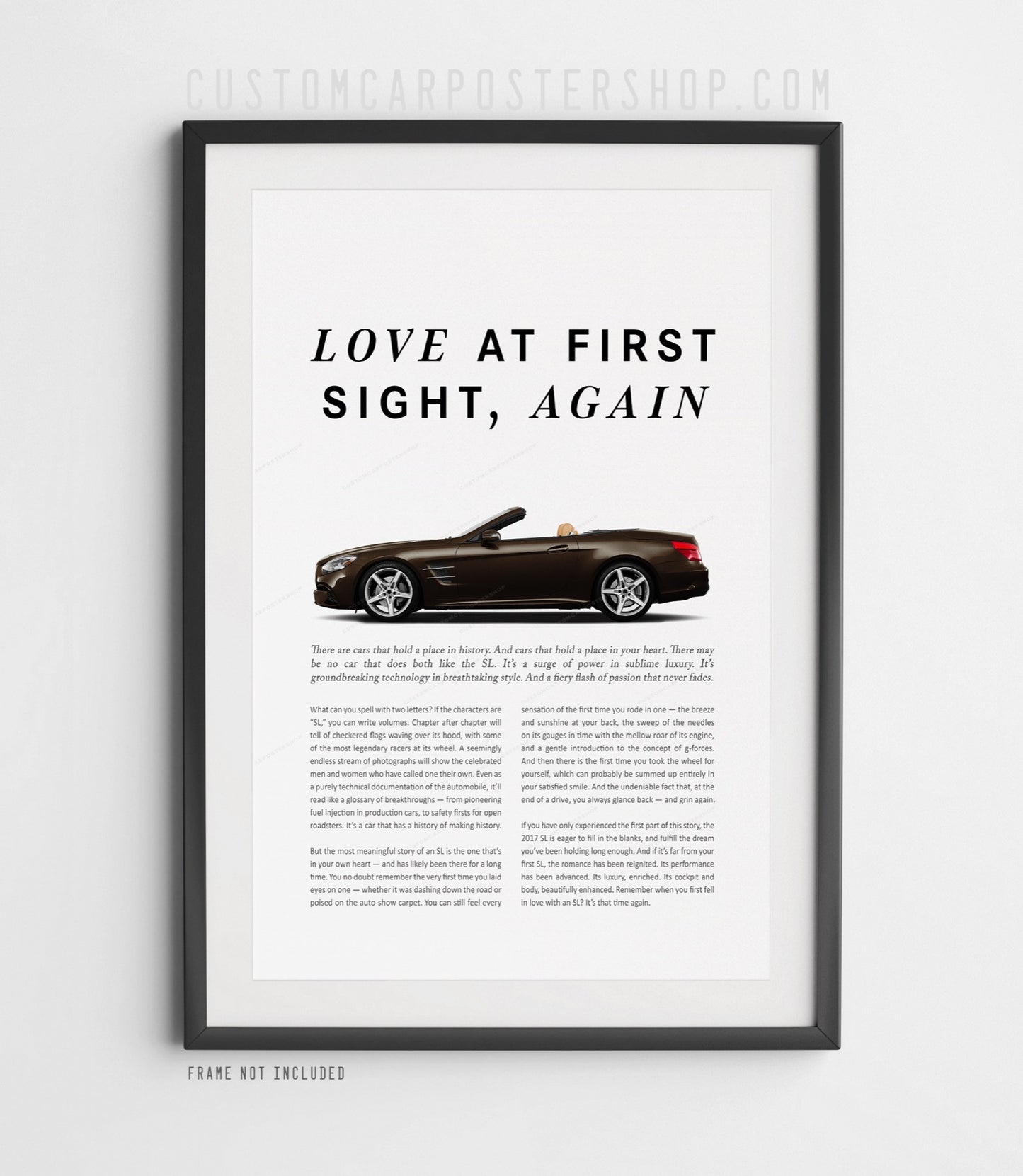 Mercedes-Benz SL550 (R231) Remastered Print Ad - Love at First Sight