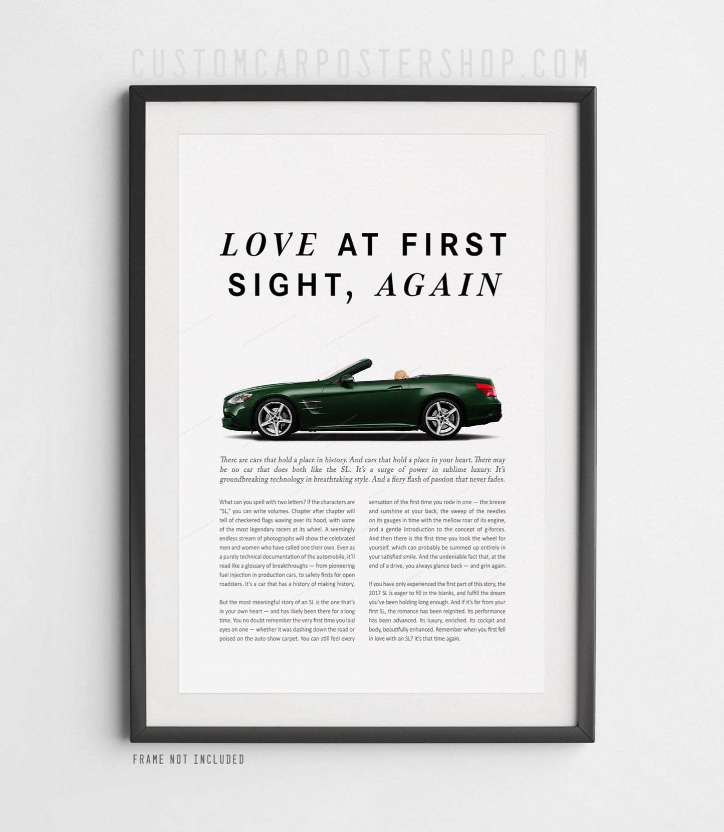 Mercedes-Benz SL550 (R231) Remastered Print Ad - Love at First Sight