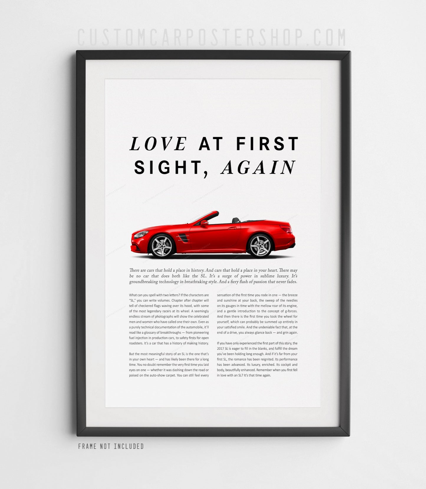 Mercedes-Benz SL550 (R231) Remastered Print Ad - Love at First Sight