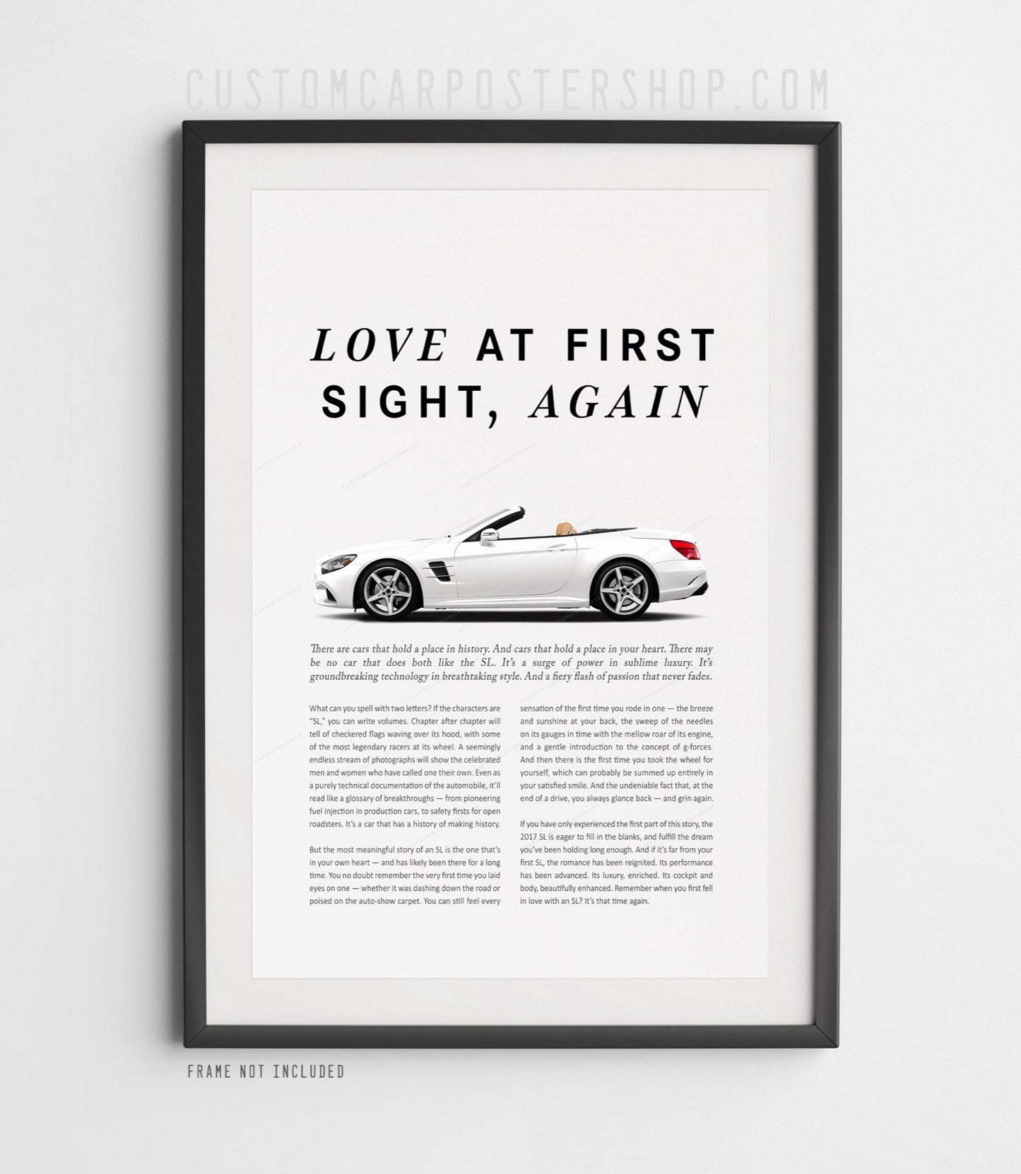Mercedes-Benz SL550 (R231) Remastered Print Ad - Love at First Sight
