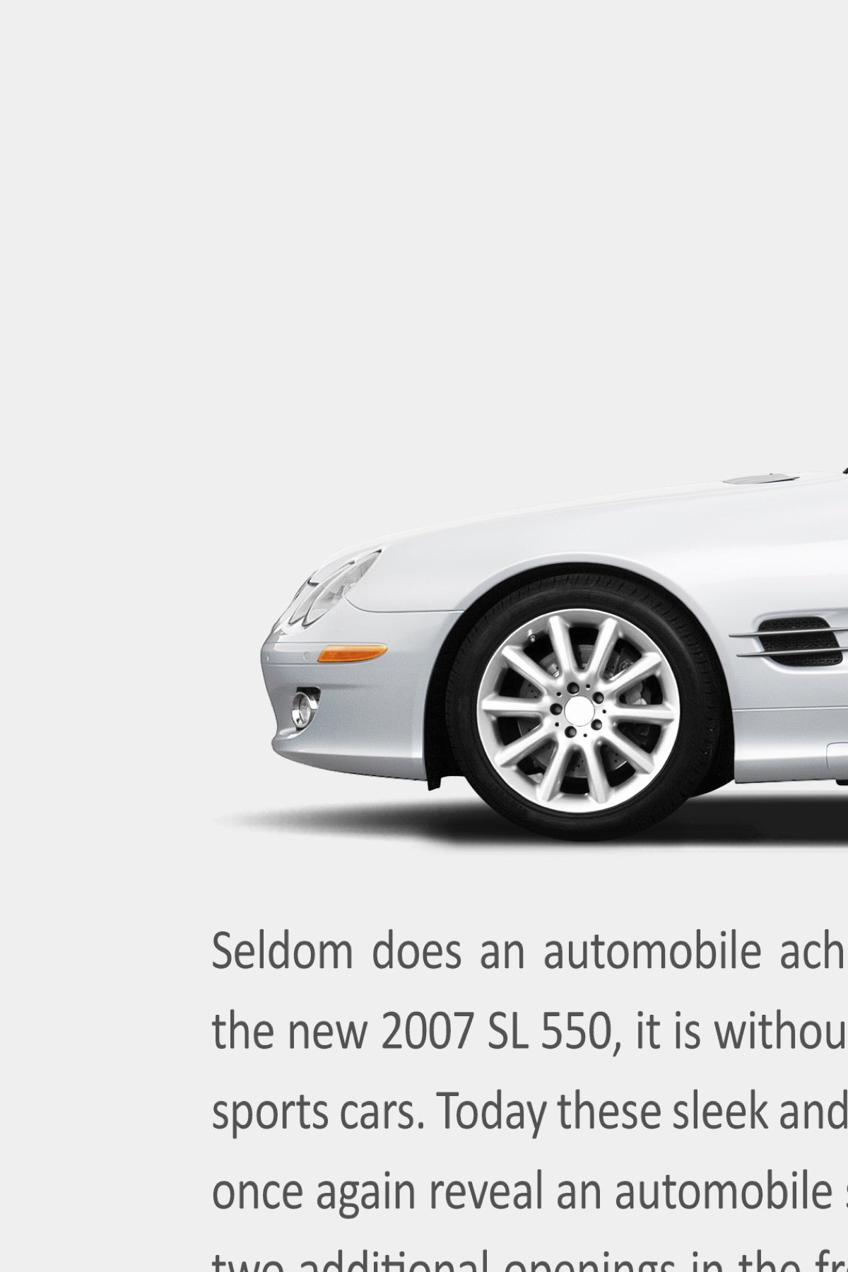 Mercedes-Benz SL550 (R230) Retro Print Ad - Roadster