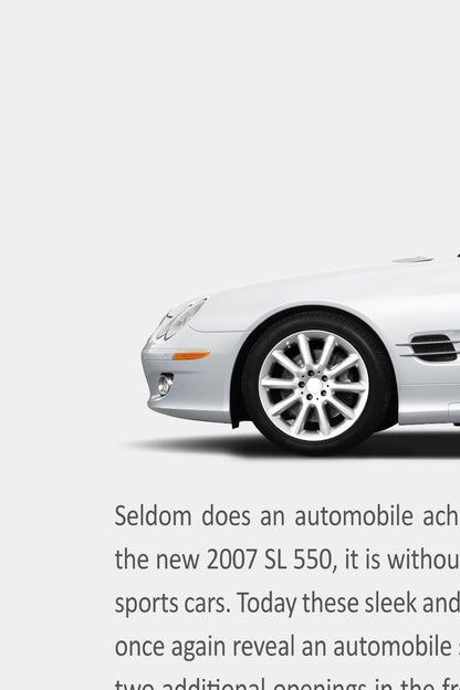 Mercedes-Benz SL550 (R230) Retro Print Ad - Roadster
