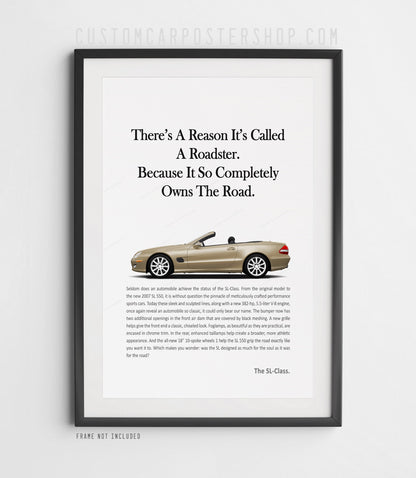 Mercedes-Benz SL550 (R230) Retro Print Ad - Roadster