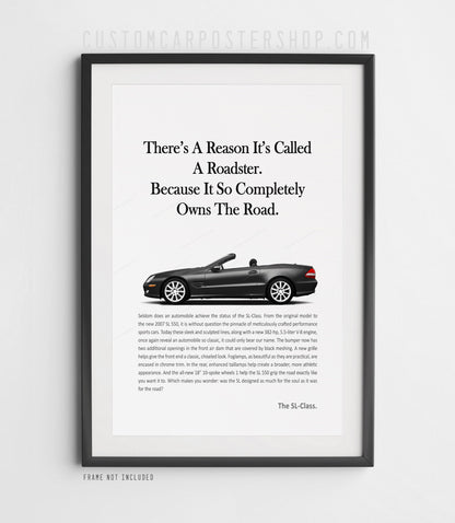 Mercedes-Benz SL550 (R230) Retro Print Ad - Roadster