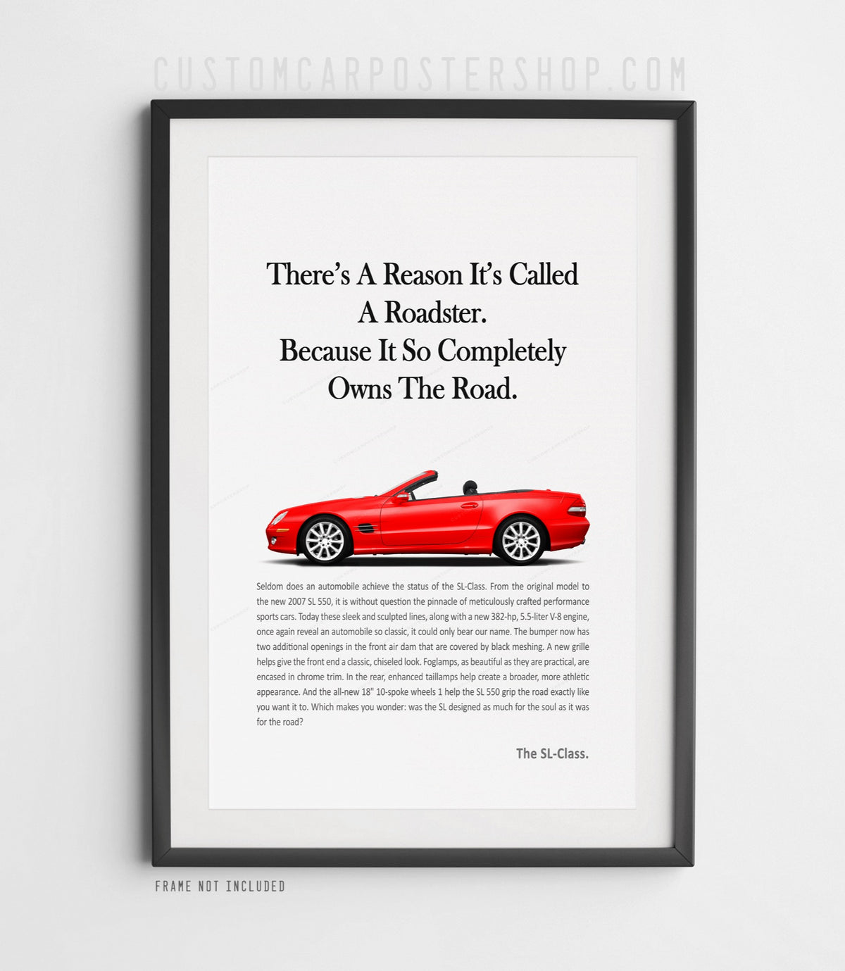 Mercedes-Benz SL550 (R230) Retro Print Ad - Roadster