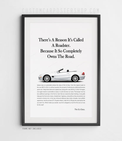 Mercedes-Benz SL550 (R230) Retro Print Ad - Roadster