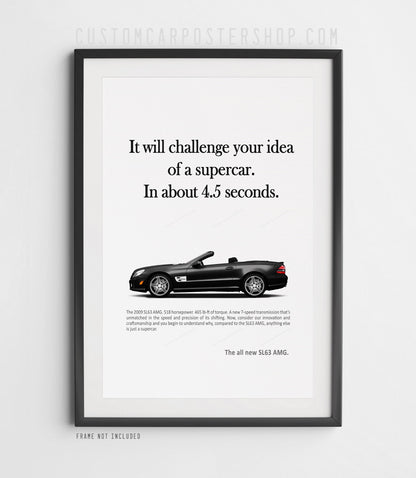 Mercedes-Benz SL63 (R230) Retro Print Ad - Idea of a Supercar