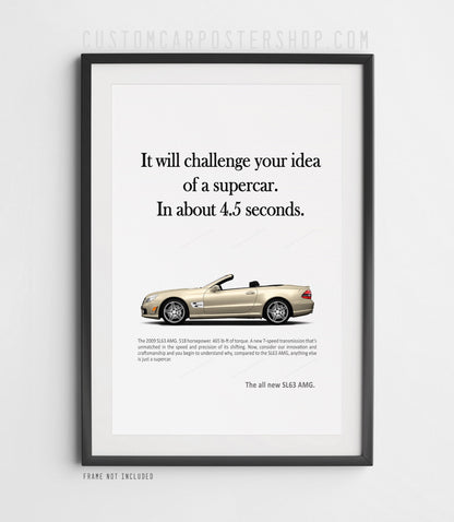 Mercedes-Benz SL63 (R230) Retro Print Ad - Idea of a Supercar