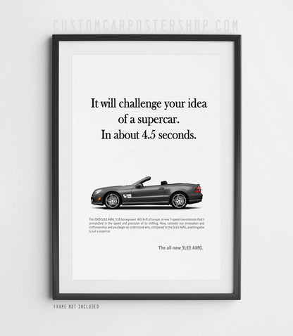 Mercedes-Benz SL63 (R230) Retro Print Ad - Idea of a Supercar
