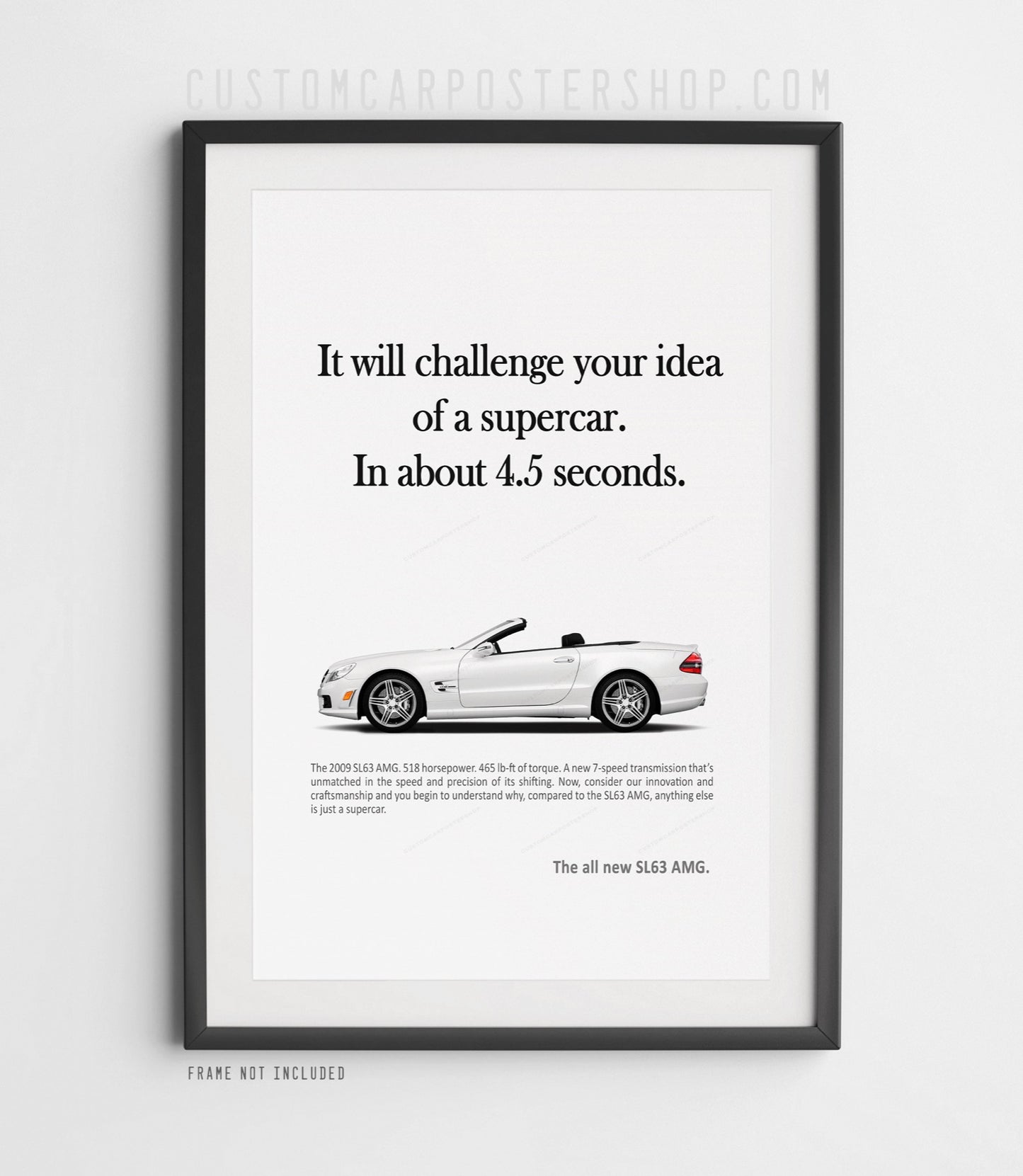 Mercedes-Benz SL63 (R230) Retro Print Ad - Idea of a Supercar