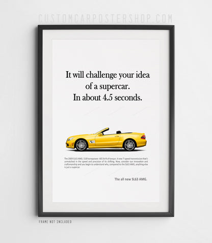 Mercedes-Benz SL63 (R230) Retro Print Ad - Idea of a Supercar