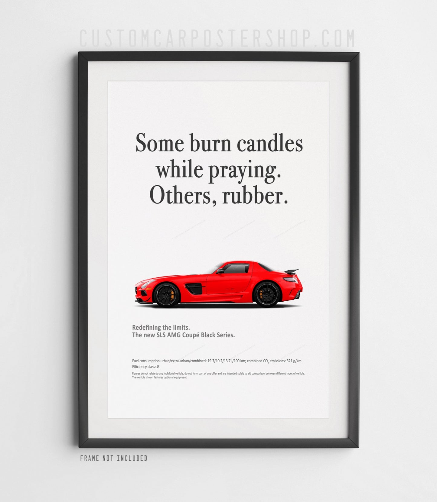Mercedes-Benz SLS AMG Black Series Print Ad - Burn Rubber