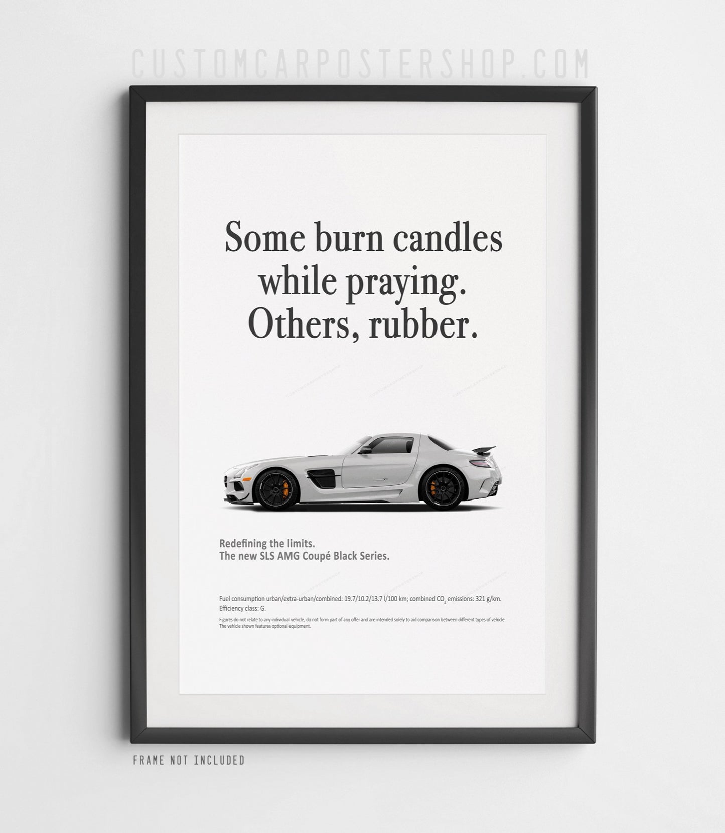 Mercedes-Benz SLS AMG Black Series Print Ad - Burn Rubber